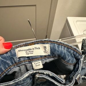 Abercrombie curve love skinny high rise, six long